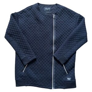 Obey Propaganda No 89‎ Quilted Bomber Jacket Black Full Zip Womens Large